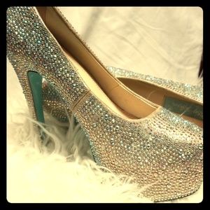 Heels, Crystal, Teal Hughes